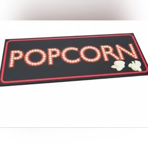 Kirkland Signature Black and Red POPCORN Marquee Wall Sign